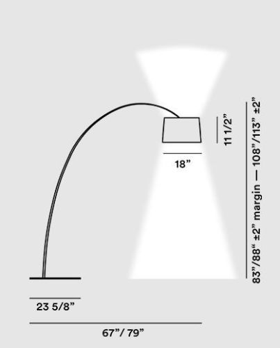 Foscarini Twiggy Stehleuchte H: 212–288 cm – Weiß