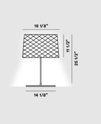 Foscarini Twiggy Grid XL Tischlampe LED H: 65cm - Karmin