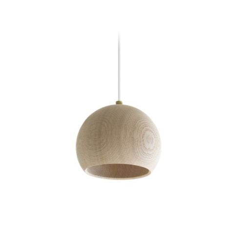 Brdr. Krüger Lune Pendel Ø: 14 cm - Hvidolieret Eg