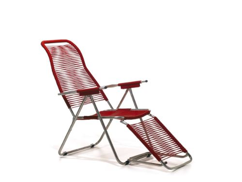 Fiam Spaghetti Outdoor Relax Armchair SH: 38 cm - Red