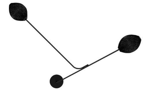 GUBI Satellite Wall Lamp H: 119 cm - Soft Black