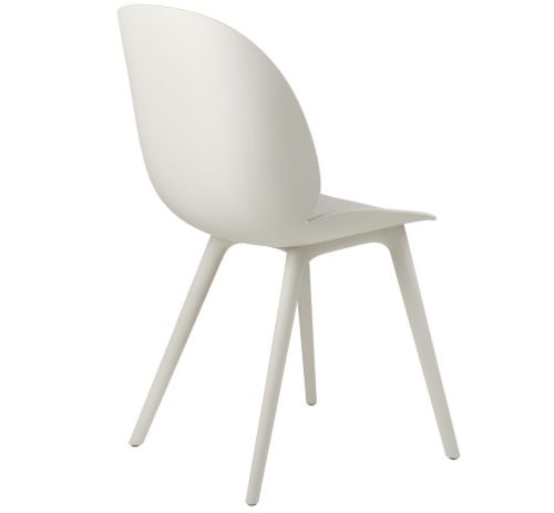 GUBI Beetle Outdoor Dining Chair SH: 45 cm - Alabasterweiß