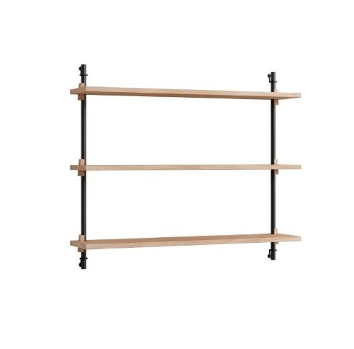 Moebe Wall Shelving Sets 65 x 85 cm - Oak/Black