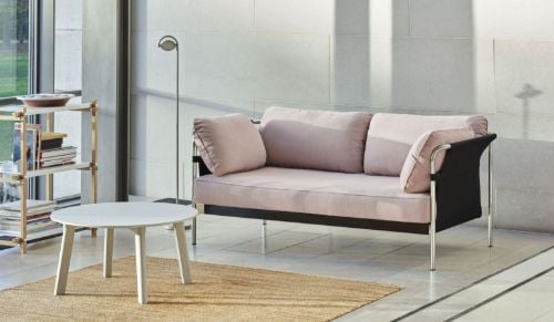 HAY Can 2-Sitzer L: 172 cm – Linara 415 / Schwarz pulverbeschichteter Stahl