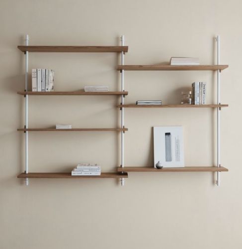 Moebe Wandregal-Sets 115 x 85 cm – Eiche/Weiß

