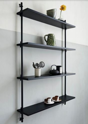 Moebe Wandregal-Sets 115 x 85 cm – Schwarz