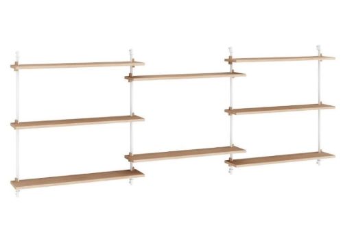 Moebe Wall Shelving Sets 85x239 cm - Oak/White