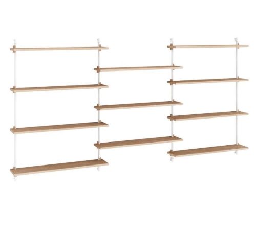 Moebe Wall Shelving Sets 115x239 cm - Oak/White