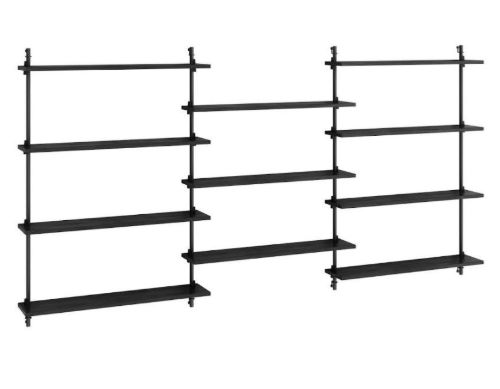 Moebe Wall Shelving Sets 115x239 cm - Black