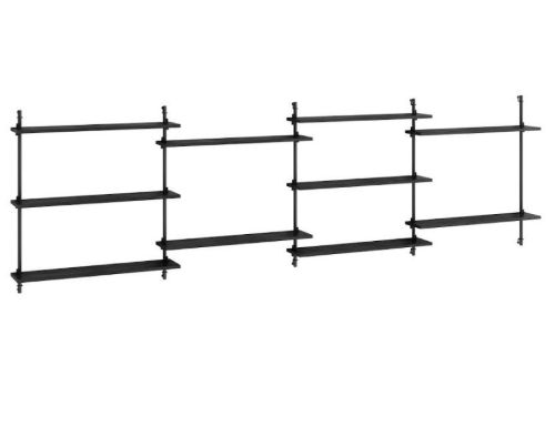 Moebe Wall Shelving Sets 85x316 cm - Black