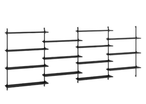Moebe Wall Shelving Sets 115x316 cm - Black