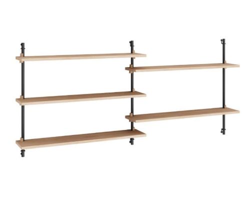 Moebe Wall Shelving Sets 65x162 cm - Oak/Black