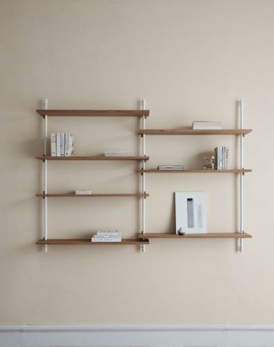 Moebe Wandregal-Sets 115 x 162 cm – Eiche/Weiß