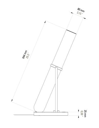DCW Editions La Lampe Frechin Tisch- und Stehleuchte H: 65 cm – Gold/Schwarz