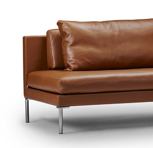 Juul 701 Ecksofa 220x230 cm – Prestige 03/Gebürsteter Edelstahl