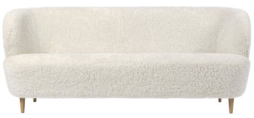GUBI Stay Sofa Fully Upholstered SH: 40 cm - Oak Semi Matt/Moonlight
