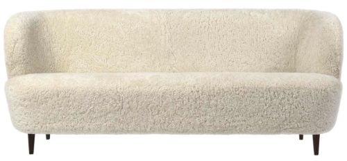 GUBI Stay Sofa Fully Upholstered SH: 40 cm - Smoked Oak/Moonlight