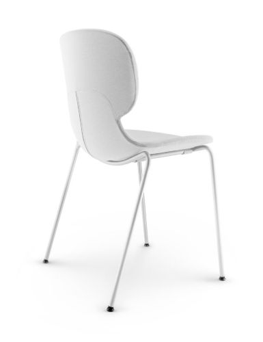 Eva Solo Combo gepolsterter Esszimmerstuhl SH: 45 cm – Weiß/Gelenk 600
