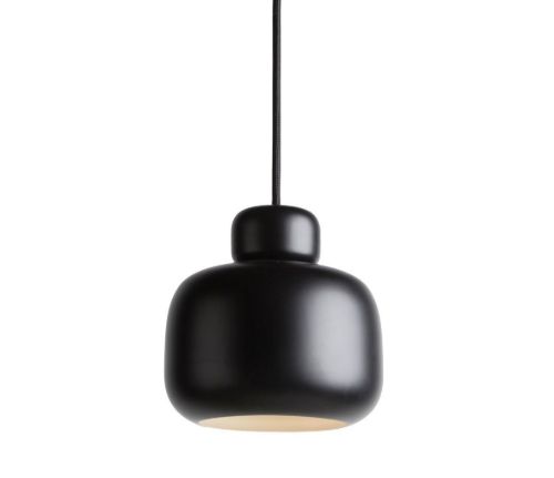 Woud Stone Pendant S Ø: 16 cm - Black