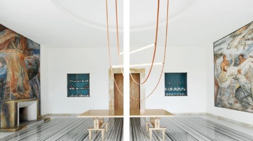 FLOS Wireline Pendelleuchte m. Dali Dimmer L: 405 cm – Pink (Nur im Geschäft)