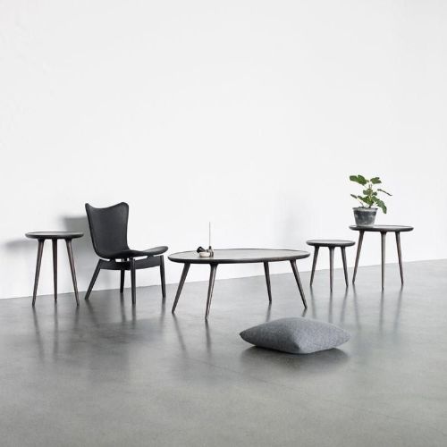 Mater Accent Beistelltisch Mittel H: 55 cm – Schwarz lackierte Eiche