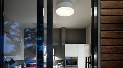 FLOS Smithfield Pro Deckenleuchte m. Dush Dimmer Ø: 60 cm – Mattschwarz