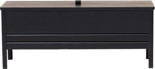 Form & Refine A Line Storage Bench 111 B: 111 cm - Black Stained Oak