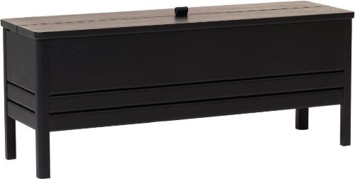 Form & Refine A Line Aufbewahrungsbank 111 B: 111 cm – Schwarz gebeizte Eiche