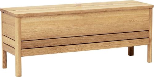 Form & Refine A Line Aufbewahrungsbank 111 B: 111 cm – Weiß geölte Eiche