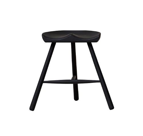 Form & Refine Shoemaker Chair No. 49 SH: 46 cm - Black Painted Beech