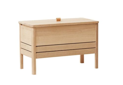 Form & Refine A Line Aufbewahrungsbank 68 B: 68 cm – Weiß geölte Eiche