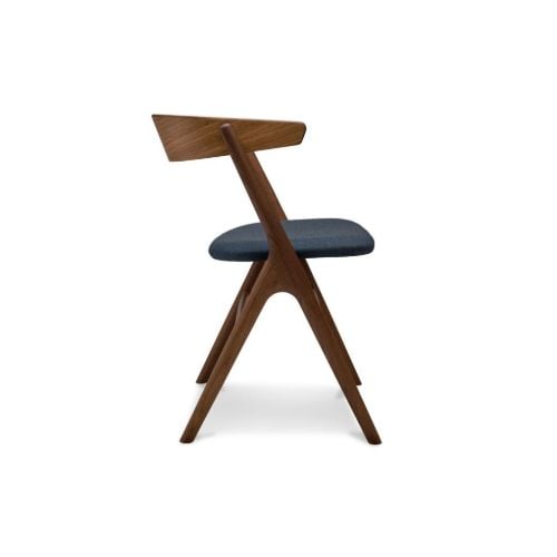 Sibast Furniture No 9 Esszimmerstuhl SH: 45 – Räuchereiche / Woll-Remix 873 Blau