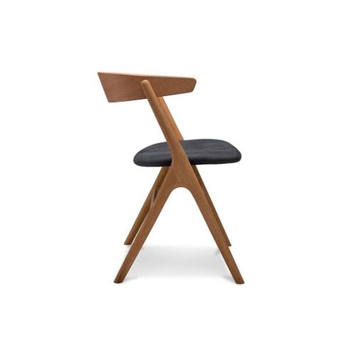 Sibast Furniture No 9 Esszimmerstuhl SH: 45 – Eiche naturgeölt / Dunes-Leder Anthrazit