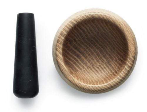 Normann Copenhagen Craft Mörser und Stößel Ø: 13 cm – Schwarzer Marmor/Eiche