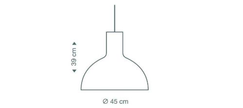 Secto Design Victo 4251 Pendelleuchte Ø: 45 cm - Valnød