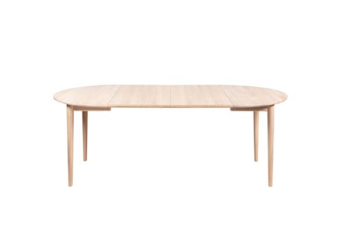 Haslev Zusatzplatte für 897 Esstisch 105 x 48 cm – Weiß geölte massive Eiche