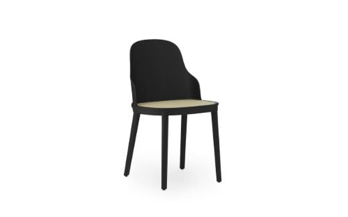 Normann Copenhagen Allez Chair PP Outdoor SH: 45,5 cm - Black / Molded Wicker Seat