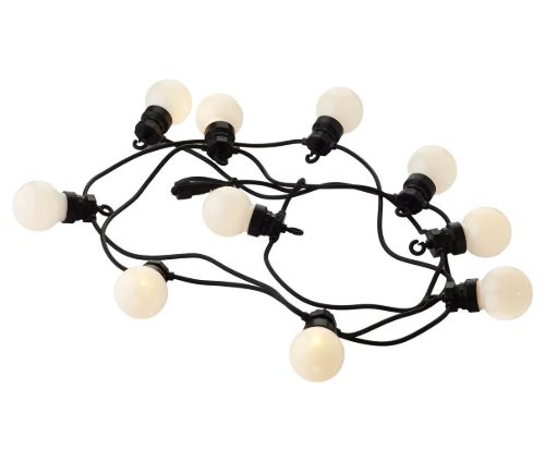Sirius Lucas Start Sæt Lyskæde 10 LED Pærer - Mat/Sort