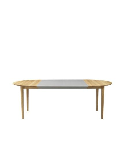 FDB Furniture Zusätzliche Platte für Esstisch C62E Birke Unit10 50 x 115 cm – Grau
