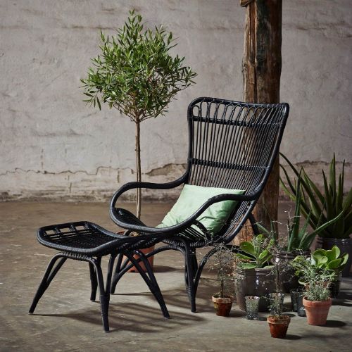 Sika-Design Monet Fußhocker H: 40 cm - Schwarz