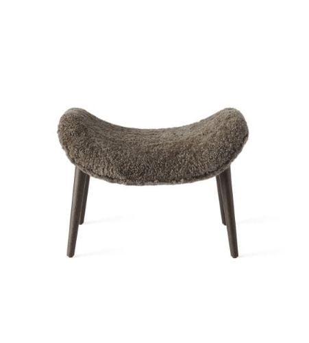 Vipp 467 Lodge Fußhocker H: 43,5 cm – Dunkle Eiche Curly/Sahara