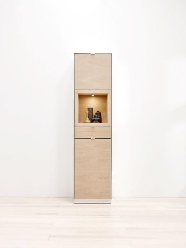 Skovby SM914 Vitrine 50x200 cm - Weiß geölte Eiche