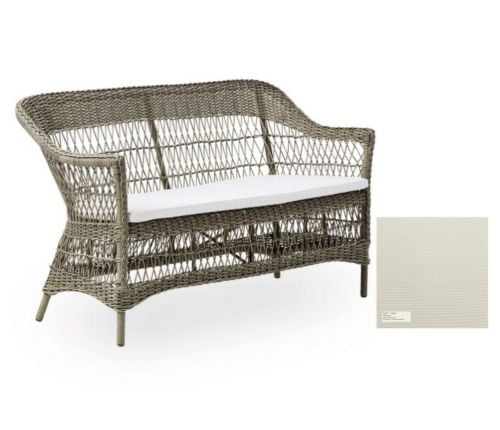 Sika-Design Charlot 2 Pers. Sofa L: 134 cm - Antique Grey/B450 Tempotest White