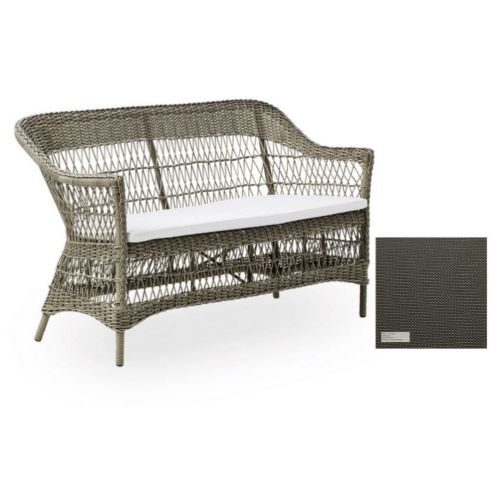 Sika-Design Charlot 2 Pers. Sofa L: 134 cm - Antique Grey/A675 Tempotest Michelangelo Taupe