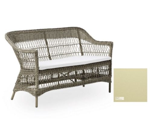 Sika-Design Charlot 2 Pers. Sofa L: 134 cm - Antique Grey/B451 Tempotest Beige