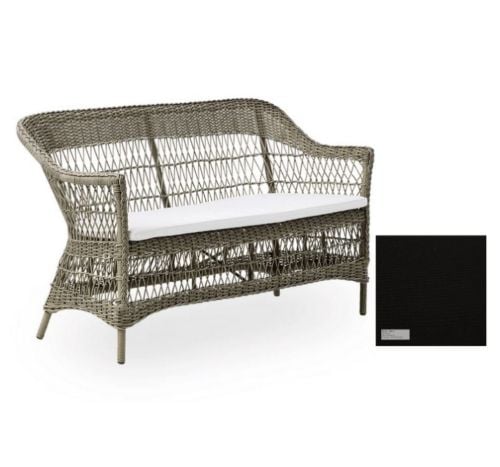 Sika-Design Charlot 2 Pers. Sofa L: 134 cm - Antique Grey/B452 Tempotest Black