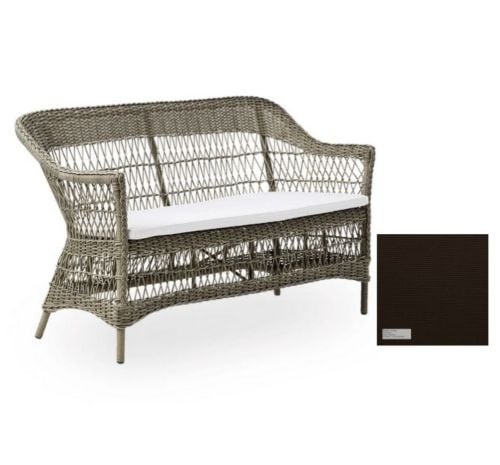 Sika-Design Charlot 2 Pers. Sofa L: 134 cm - Antique Grey/B453 Tempotest Coffee
