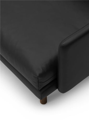 Bruunmunch EMO 3-Sitzer L: 207 cm – Dakar 0251 Schwarzes Leder/Räuchereiche