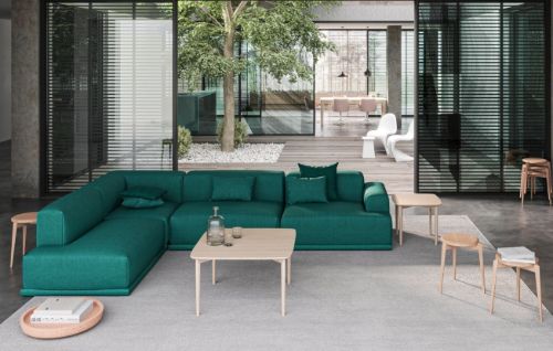 Skovby SM242 Couchtisch Quadratisch 99x99 cm - Weiß geölte Eiche / Schwarz