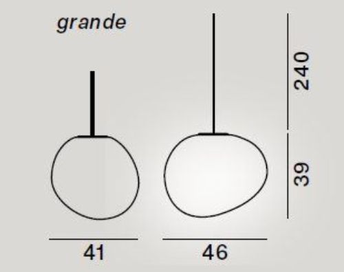 Foscarini Gregg Outdoor-Pendelleuchte groß H: 39 cm – Weiß